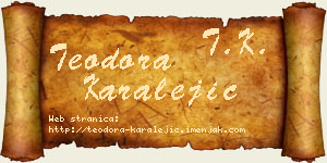 Teodora Karalejić vizit kartica